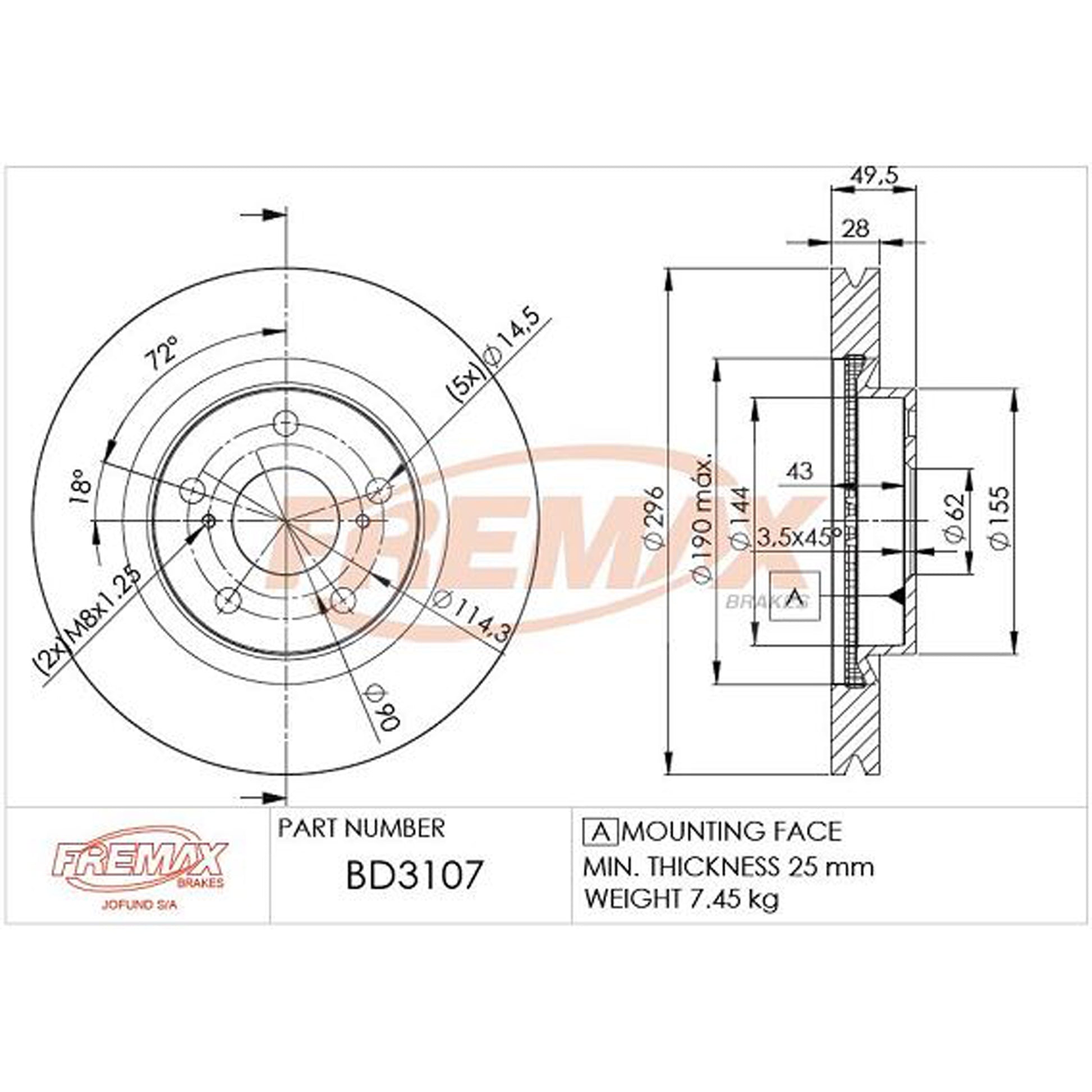 Image of Brake Rotor Specs