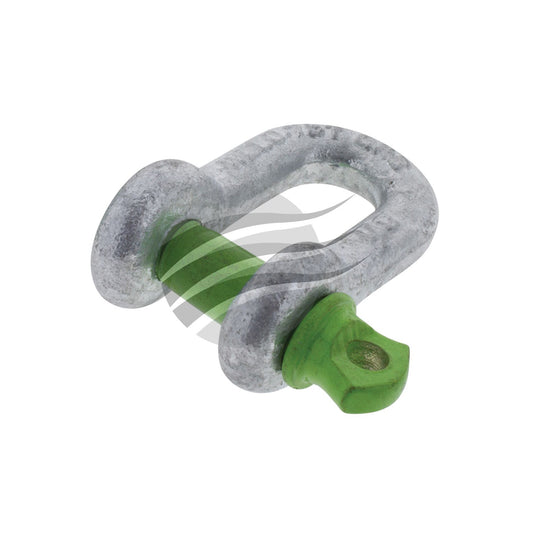 Image of PKT 2 D SHACKLE 8mm RATED TO 750kg GALVANISED DROP FORGED
